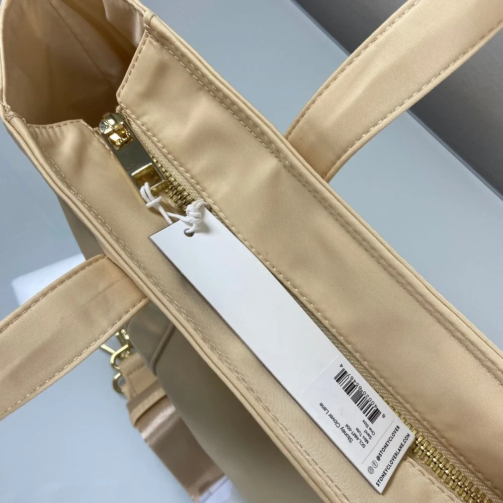 Stoney Clover Lane Womens Sand Mini Tote NEW Nylon‎ Gold Hardware
